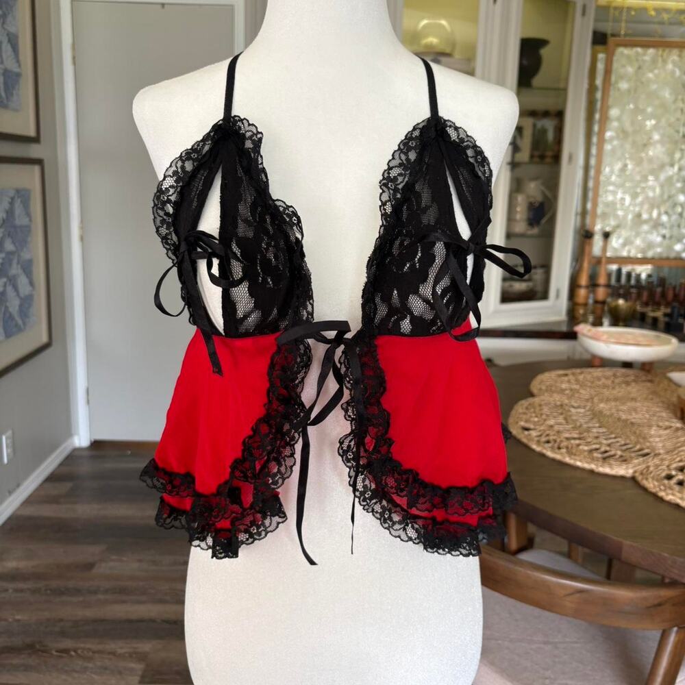 Leg Avenue Y2K Style Alt Pinup Babydoll Lingerie Top - Picture 2 of 5